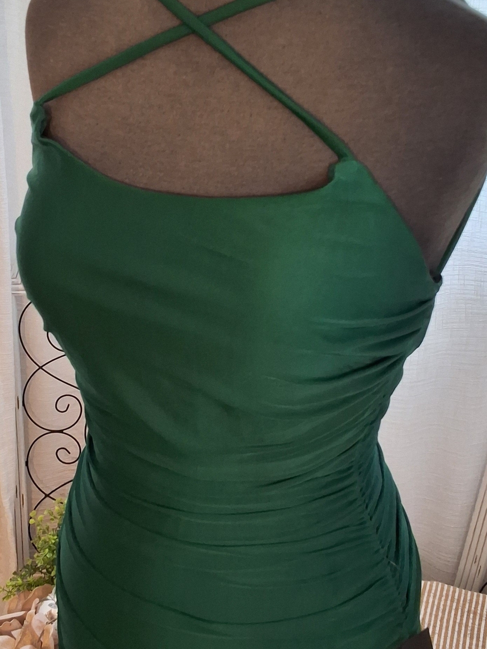 Lulu's Emerald Ruched Bodycon Mini Dress - Picture 12 of 12